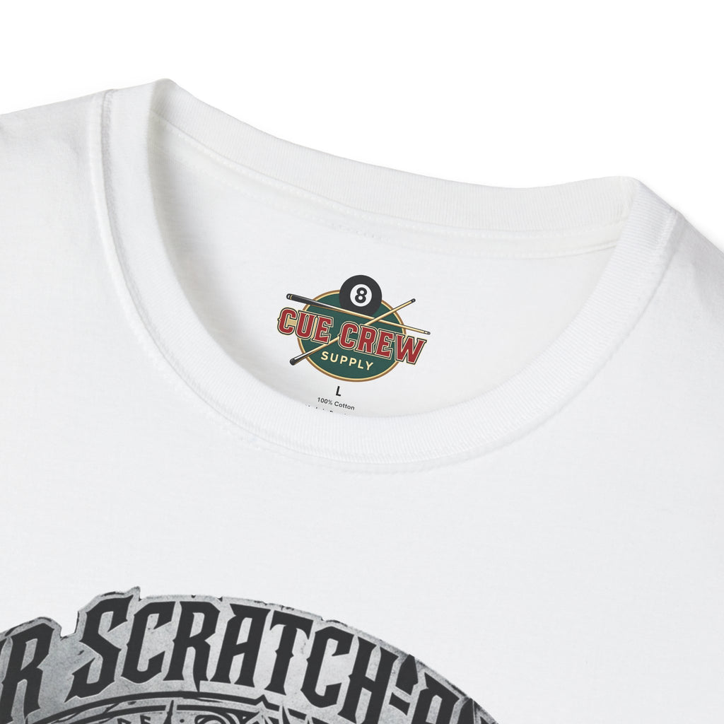 Sir Scratch-A-Lot Funny Billiards T-Shirt | Medieval Pool Knight Graphic | Front Only Print Unisex Tee