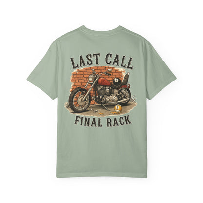 Last Call Final Rack Motorcycle Billiards Comfort Colors Tee