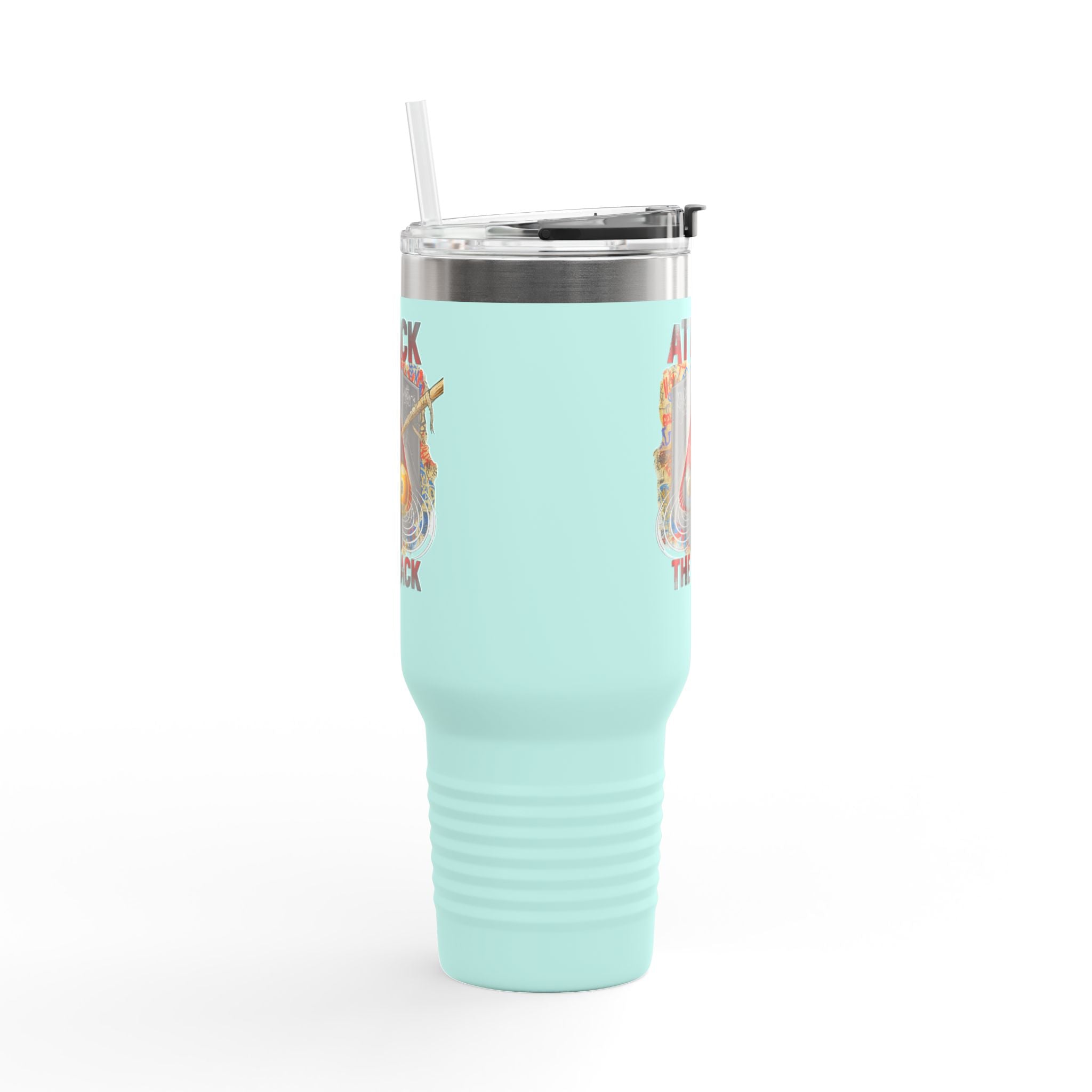 Attack the Rack 40oz Insulated Travel Mug — Pool Cue Billiards Tumbler