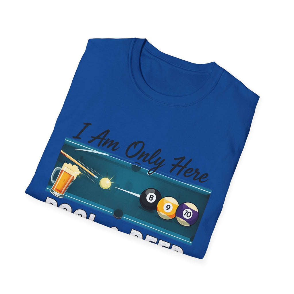 I Am Here Pool & Beer Billiards Core Line Gildan Tee