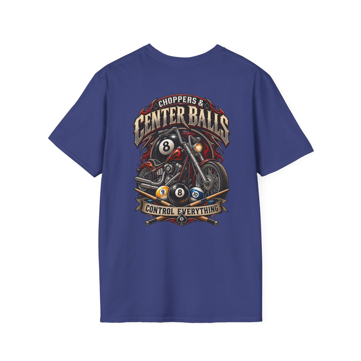 Choppers & Center Balls Billiards Motorcycle T-Shirt
