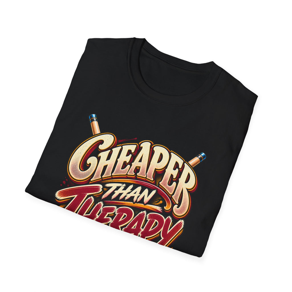 Cheaper Than Therapy Funny Pool Player T-Shirt | Essentials Series | CCS-EST-008