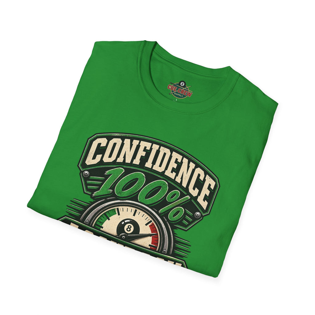 Confidence 100% Accuracy Pending – Funny Billiards T-Shirt – Pool Player Tee