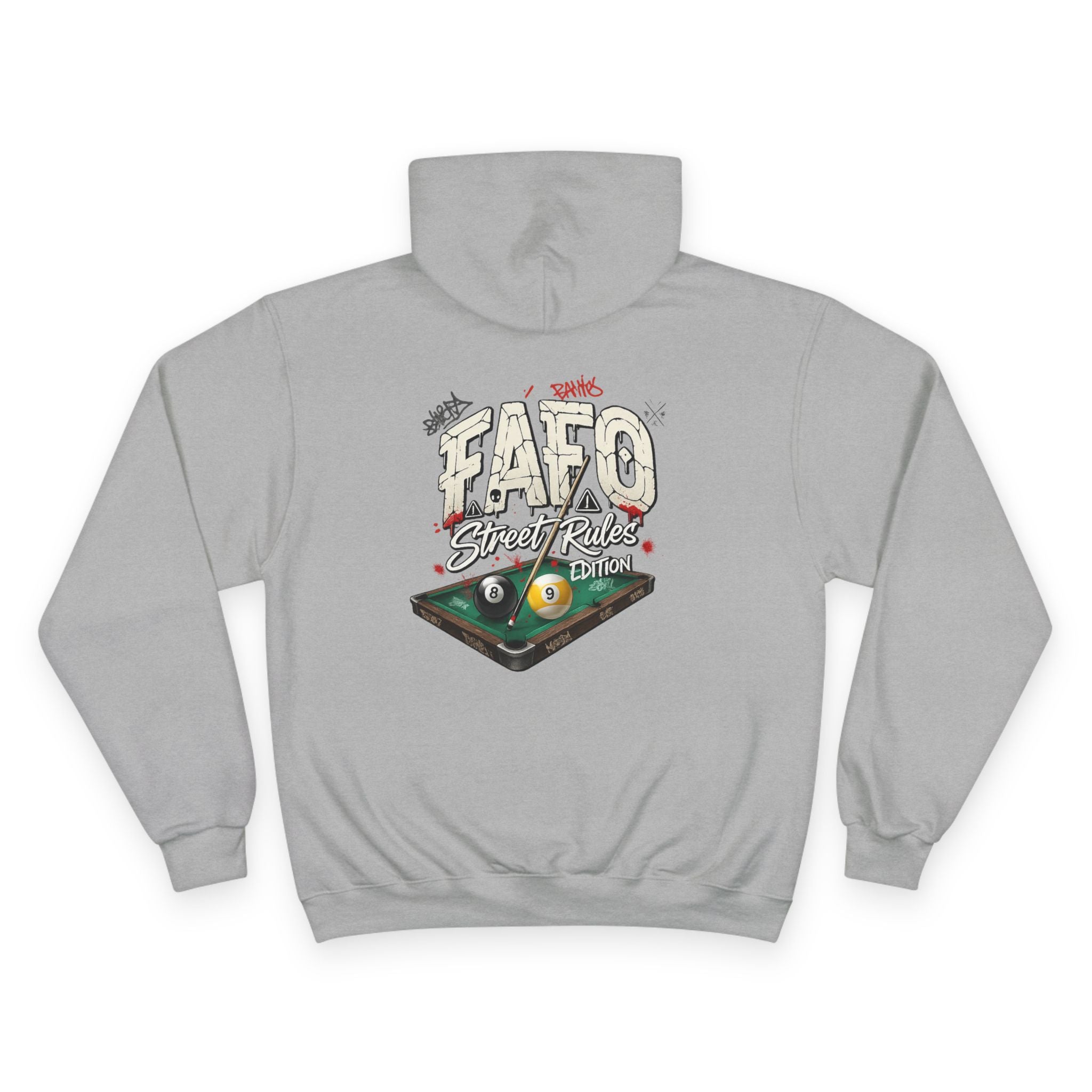F Around Find Out Street Edition Billiards Champion Hoodie
