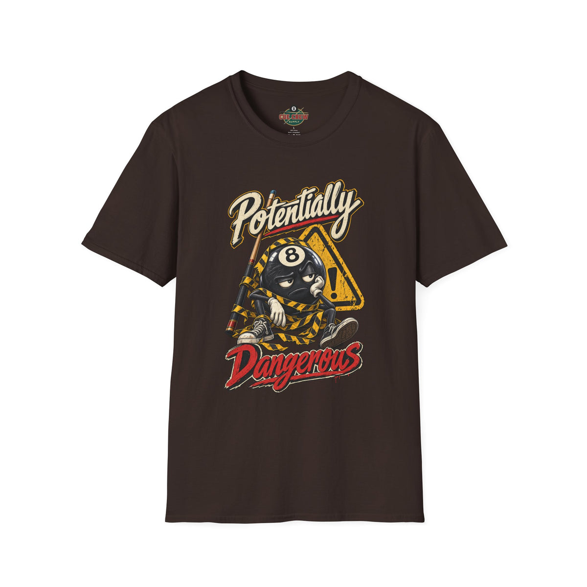 Potentially Dangerous – Funny 8-Ball Billiards T-Shirt – Pool Player Tee