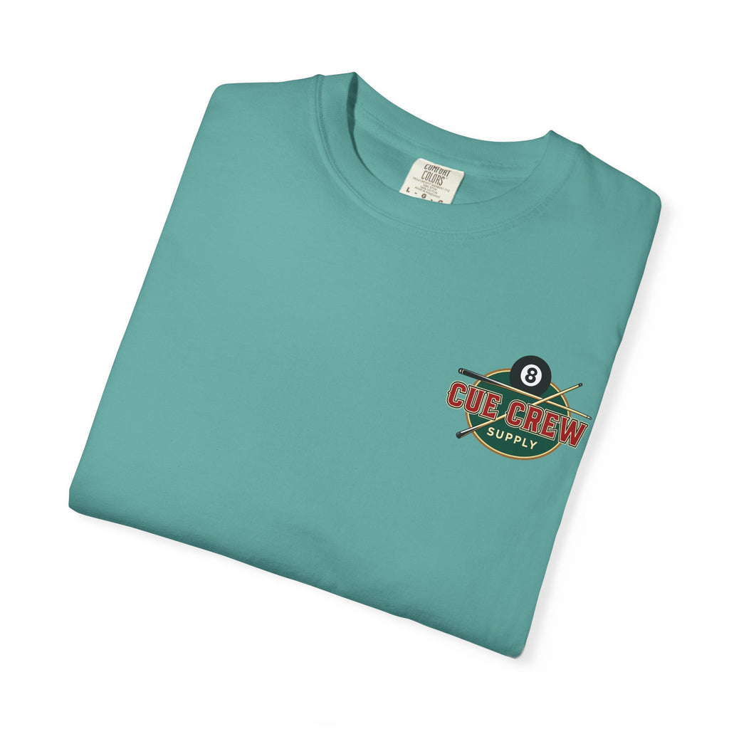 Tradition Meets Precision Pool 8-Ball Crest Comfort Colors Tee