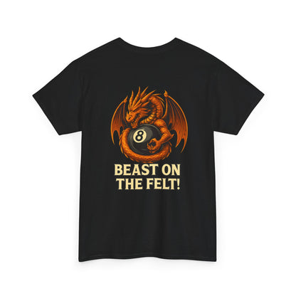 Beast On The Felt Dragon Billiards Gildan Tee