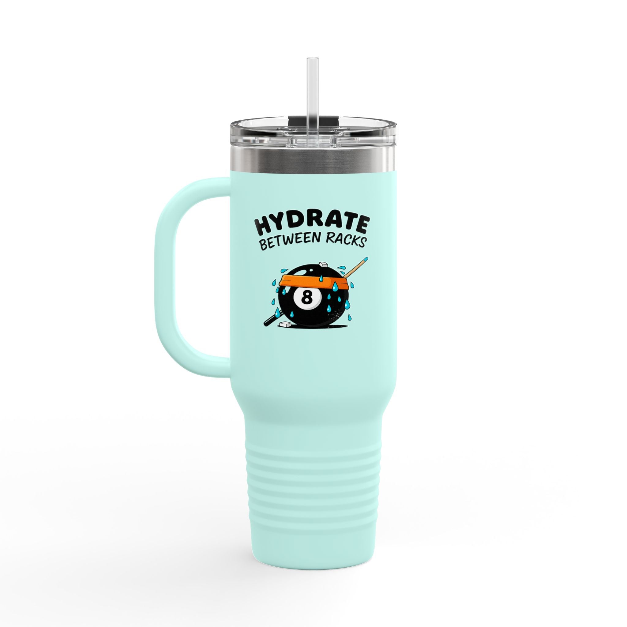 Hydrate Between Racks Billiards 40oz Insulated Travel Mug