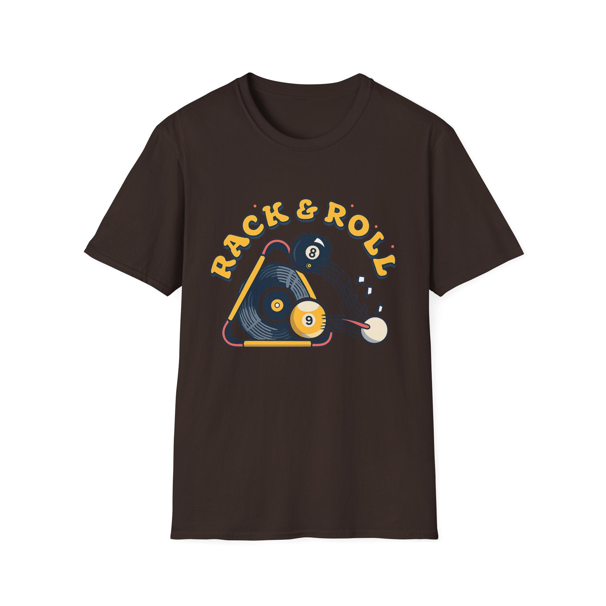 Rack & Roll Billiards Vintage Pool Ball Music Core Line Gildan Tee