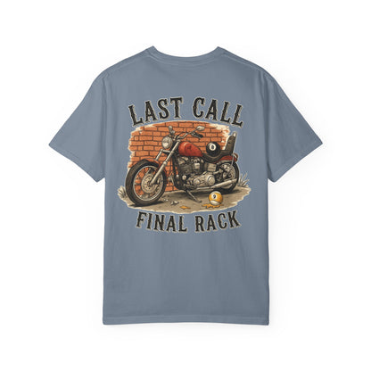 Last Call Final Rack Motorcycle Billiards Comfort Colors Tee