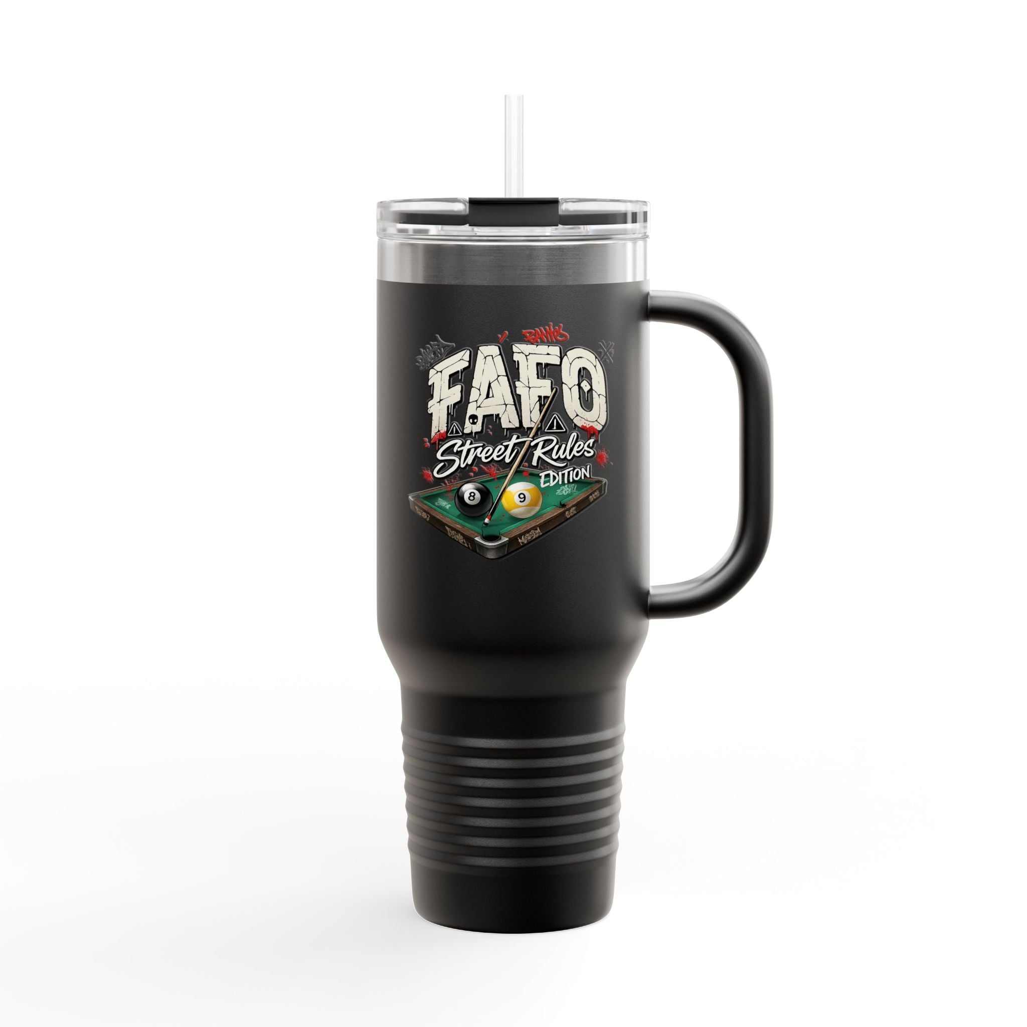 F Around Find Out Street Edition Billiards 40 oz. Tumbler