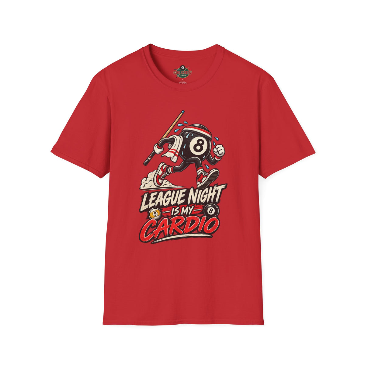League Night Is My Cardio Funny Billiards T-Shirt – Pool Player Tee