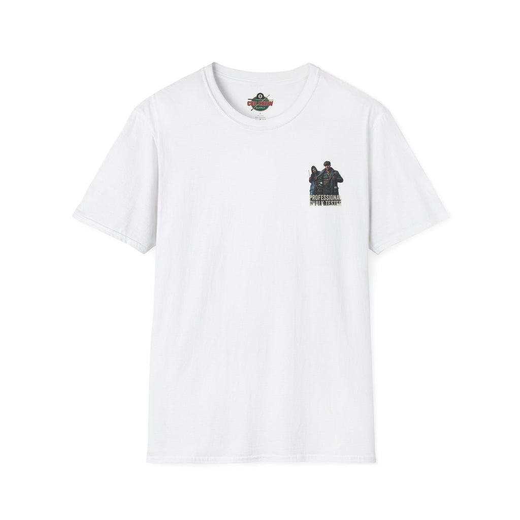 Professional Chalk Tester Funny Billiards T-Shirt – Pool Player Graphic Tee | Front & Back Print