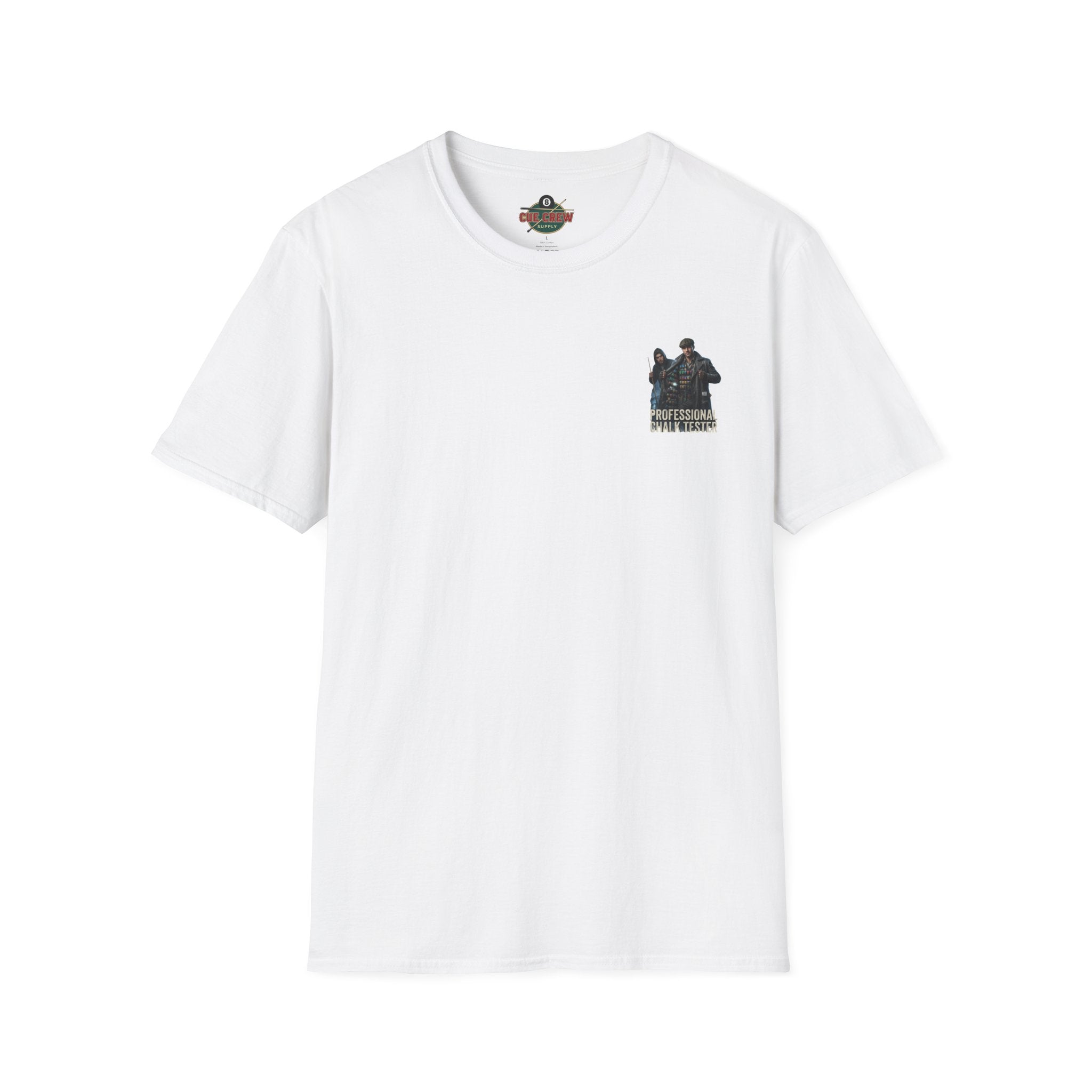 Professional Chalk Tester Funny Billiards T-Shirt – Pool Player Graphic Tee | Front & Back Print