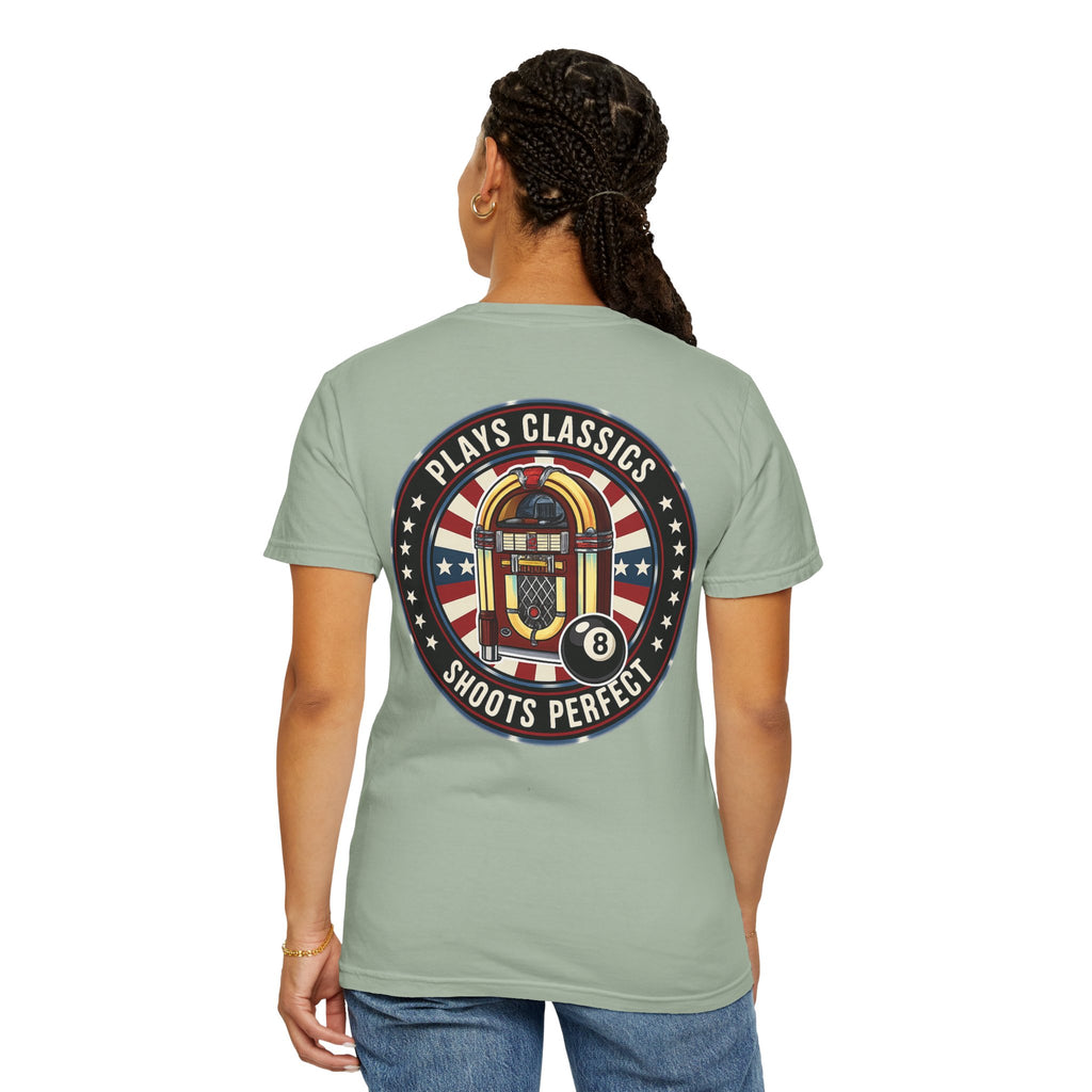 Plays Classics, Shoots Perfect Classic Jukebox Billiards Comfort Colors Tee