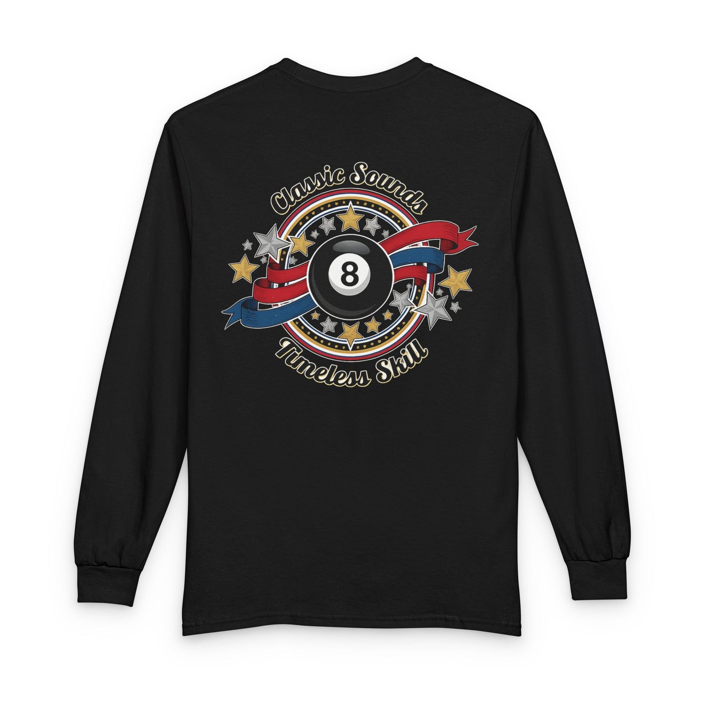 8-Ball Classic Sounds Billiards Gildan Long Sleeve Tee