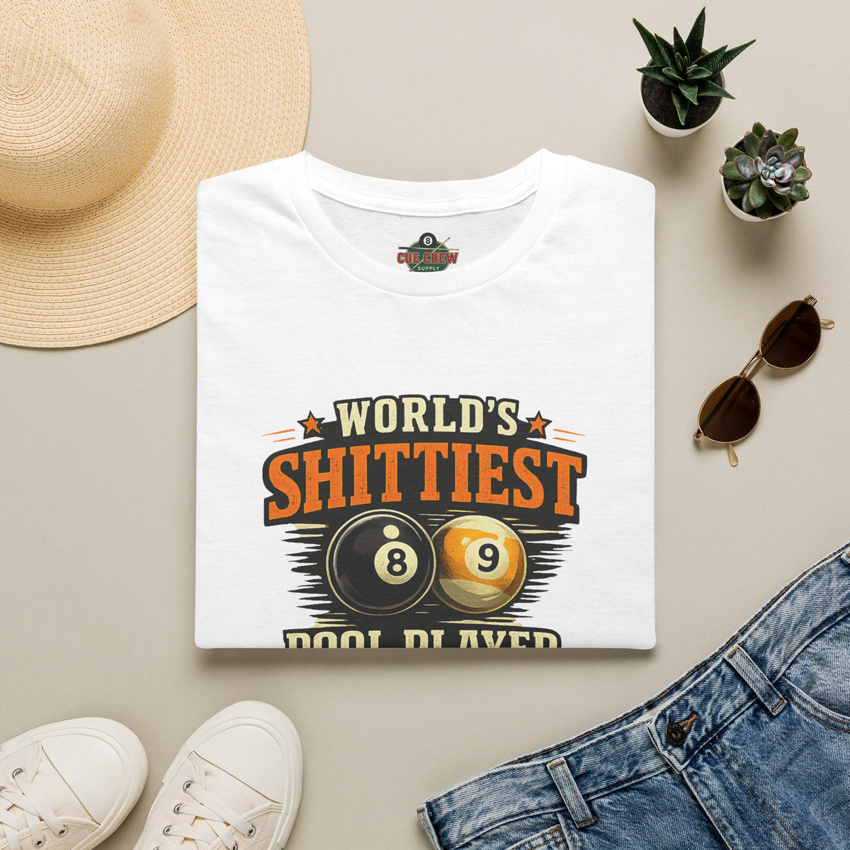 World’s Shittiest Pool Player Funny Billiards T-Shirt