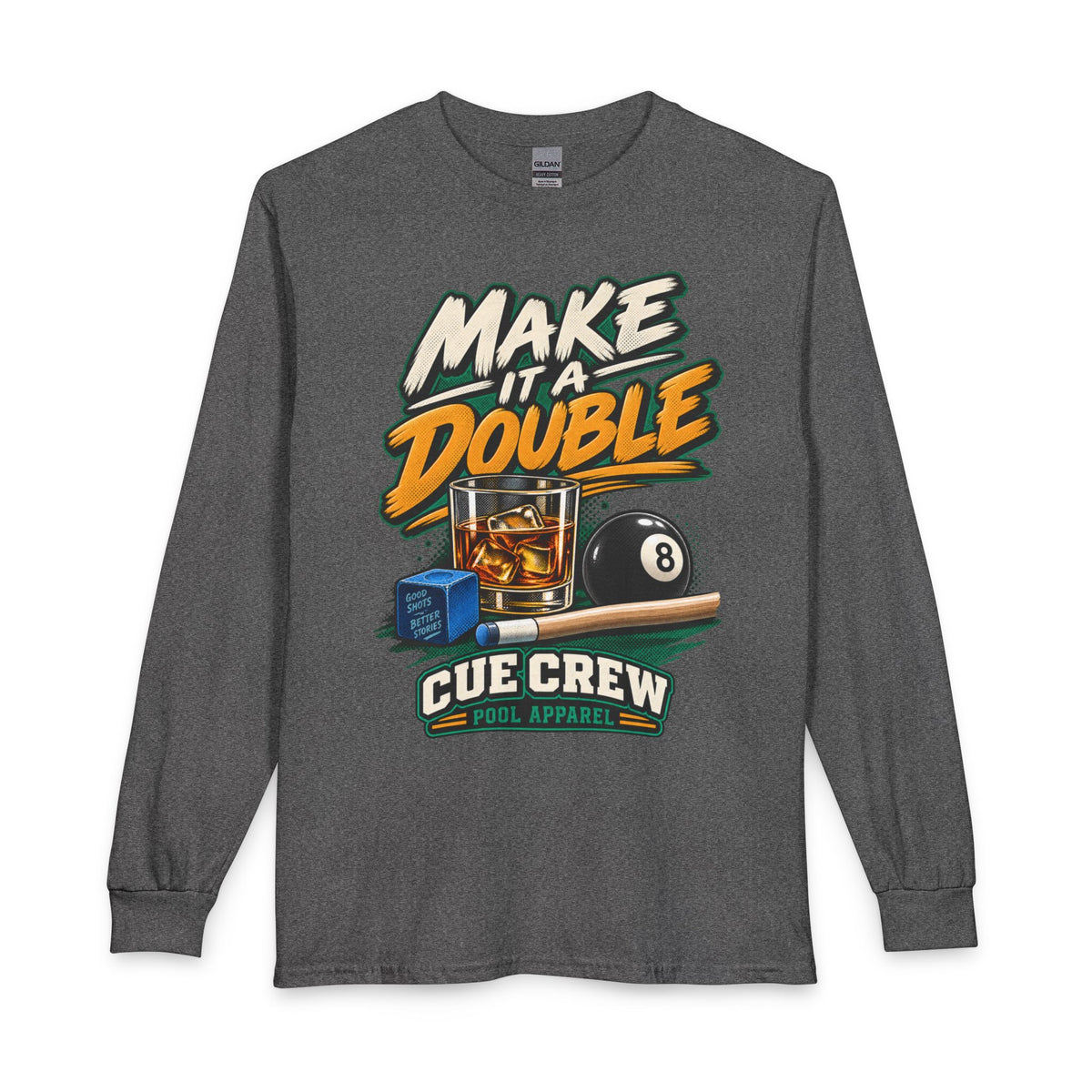 Make It a Double – Long Sleeve Billiards T-Shirt – CCS-ELST-001