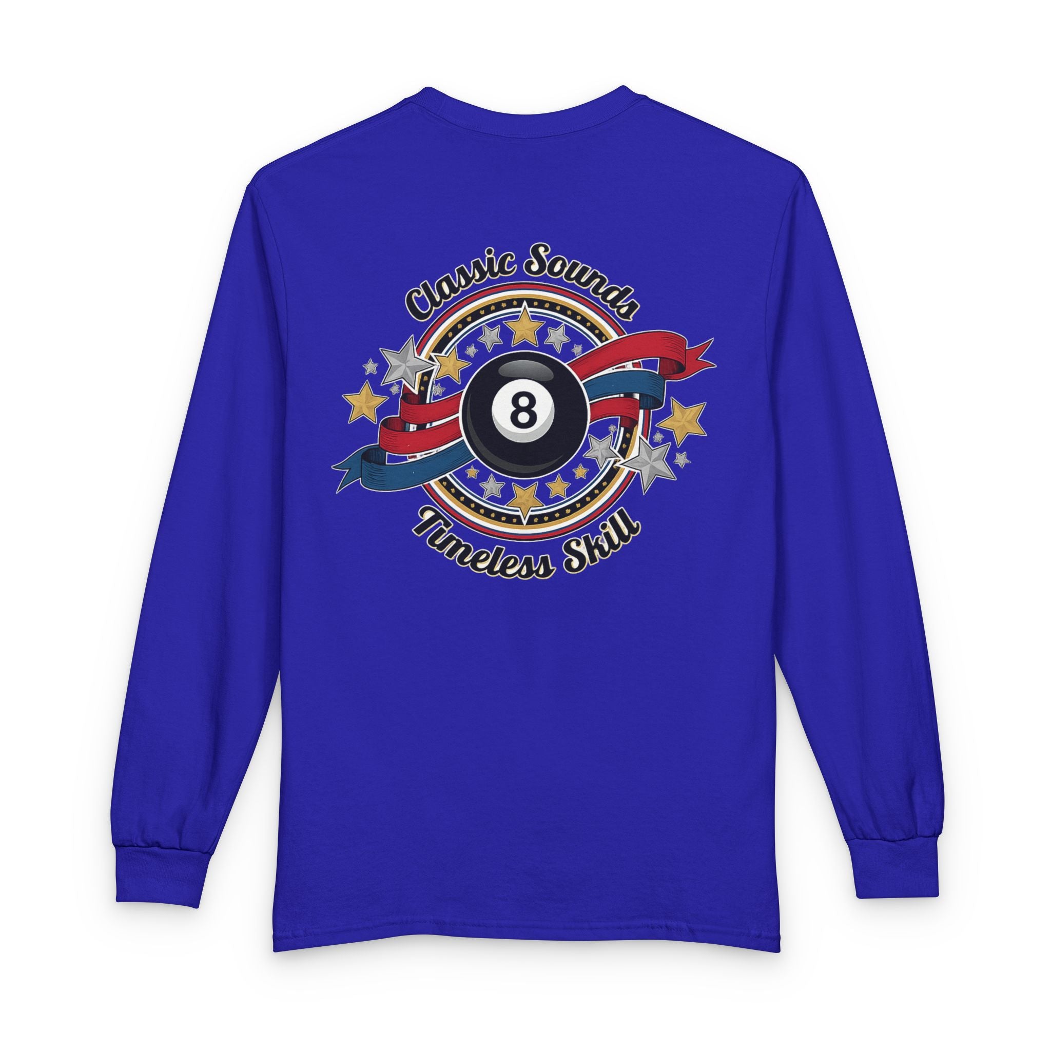 8-Ball Classic Sounds Billiards Gildan Long Sleeve Tee