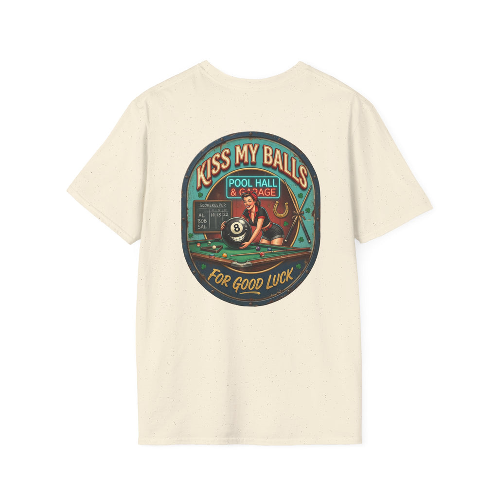 Copy of Copy of Kiss My Balls For Good Luck Pool Player T-Shirt | Funny Billiards Graphic Tee | Cue Crew Supply