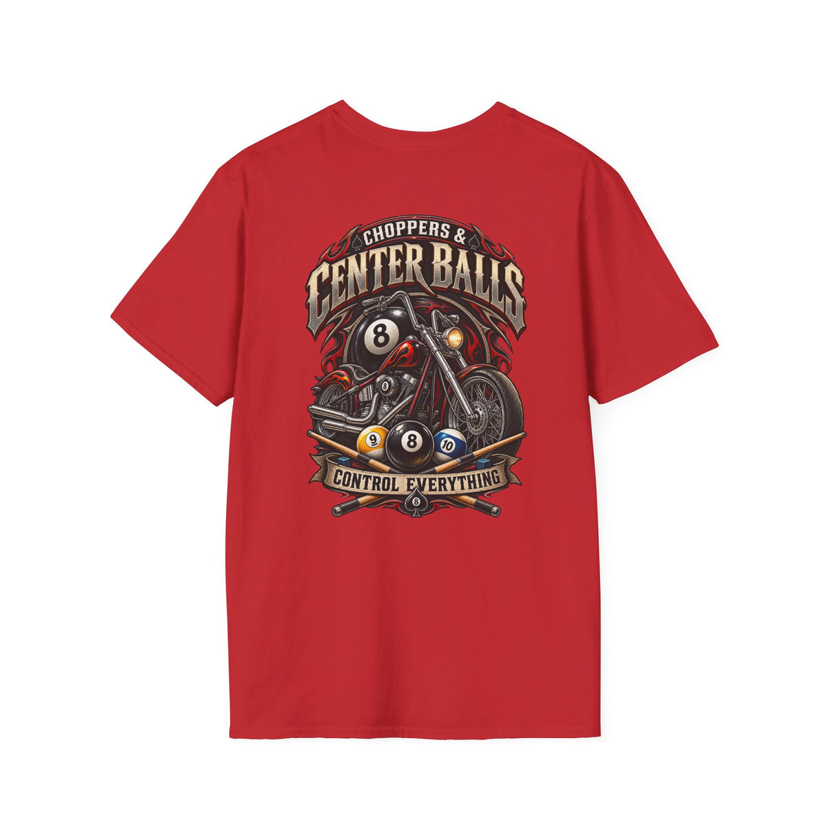 Choppers & Center Balls Billiards Motorcycle T-Shirt