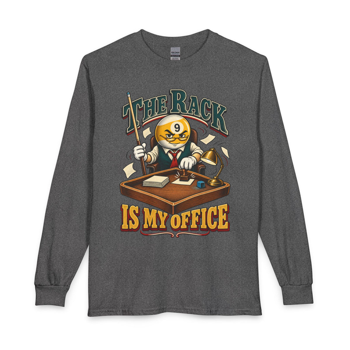 The Rack Is My Office – Billiards Long Sleeve T-Shirt – CCS-ELST-002