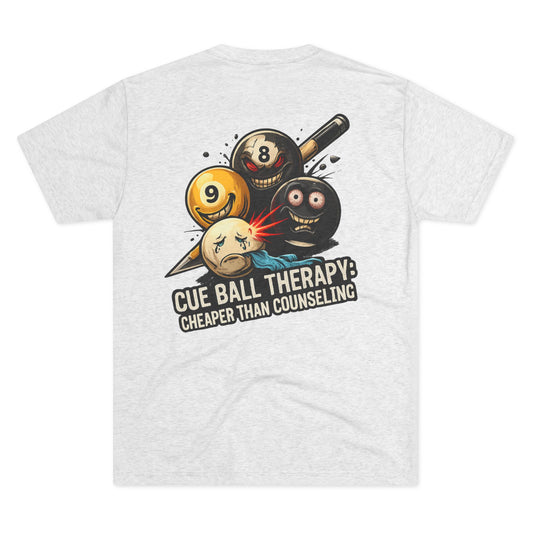 Cue Ball Therapy: Cheaper Than Counseling Billiards Tri-Blend Tee