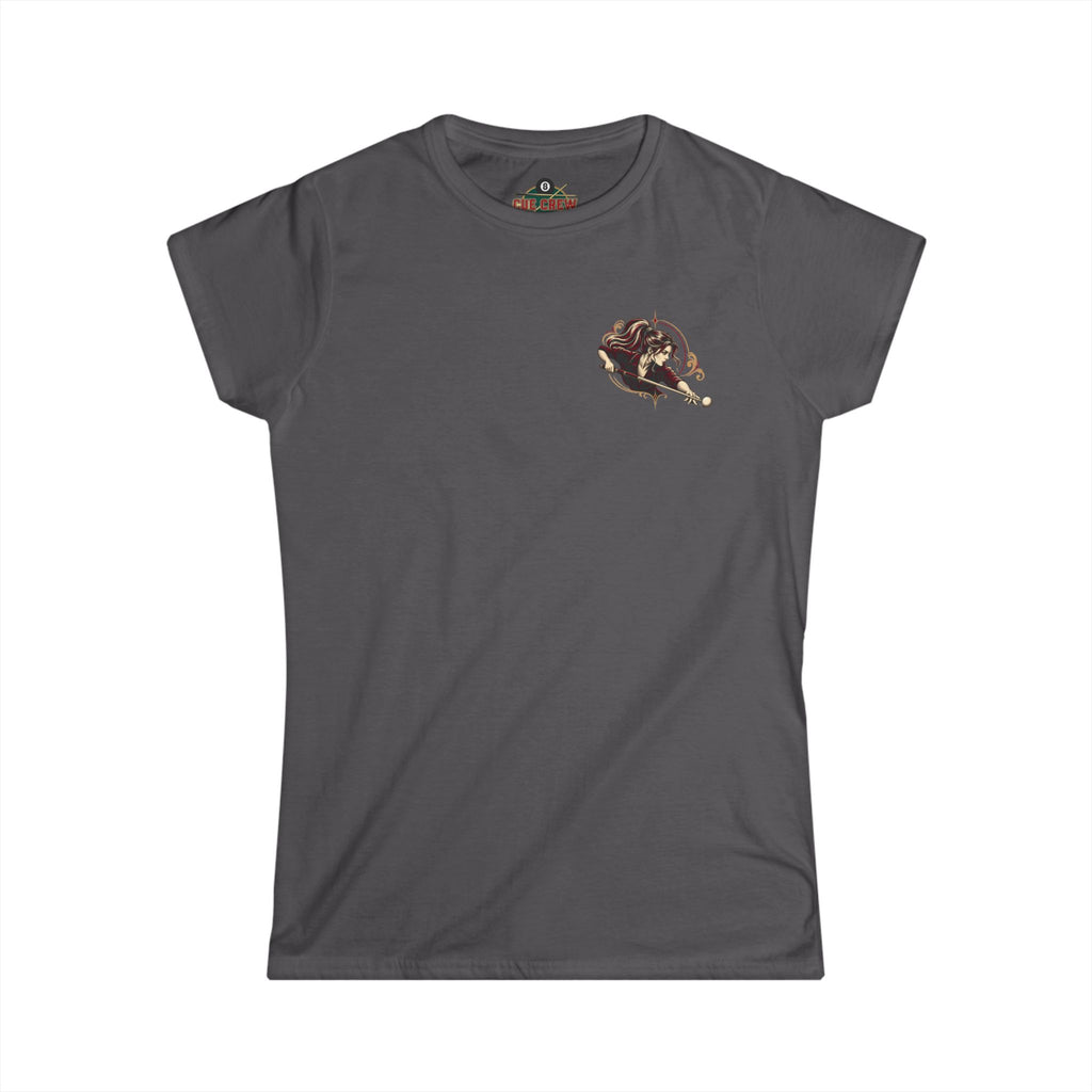 Don’t Let the Ponytail Fool You – Women’s Billiards T-Shirt – Front & Back Pool Tee