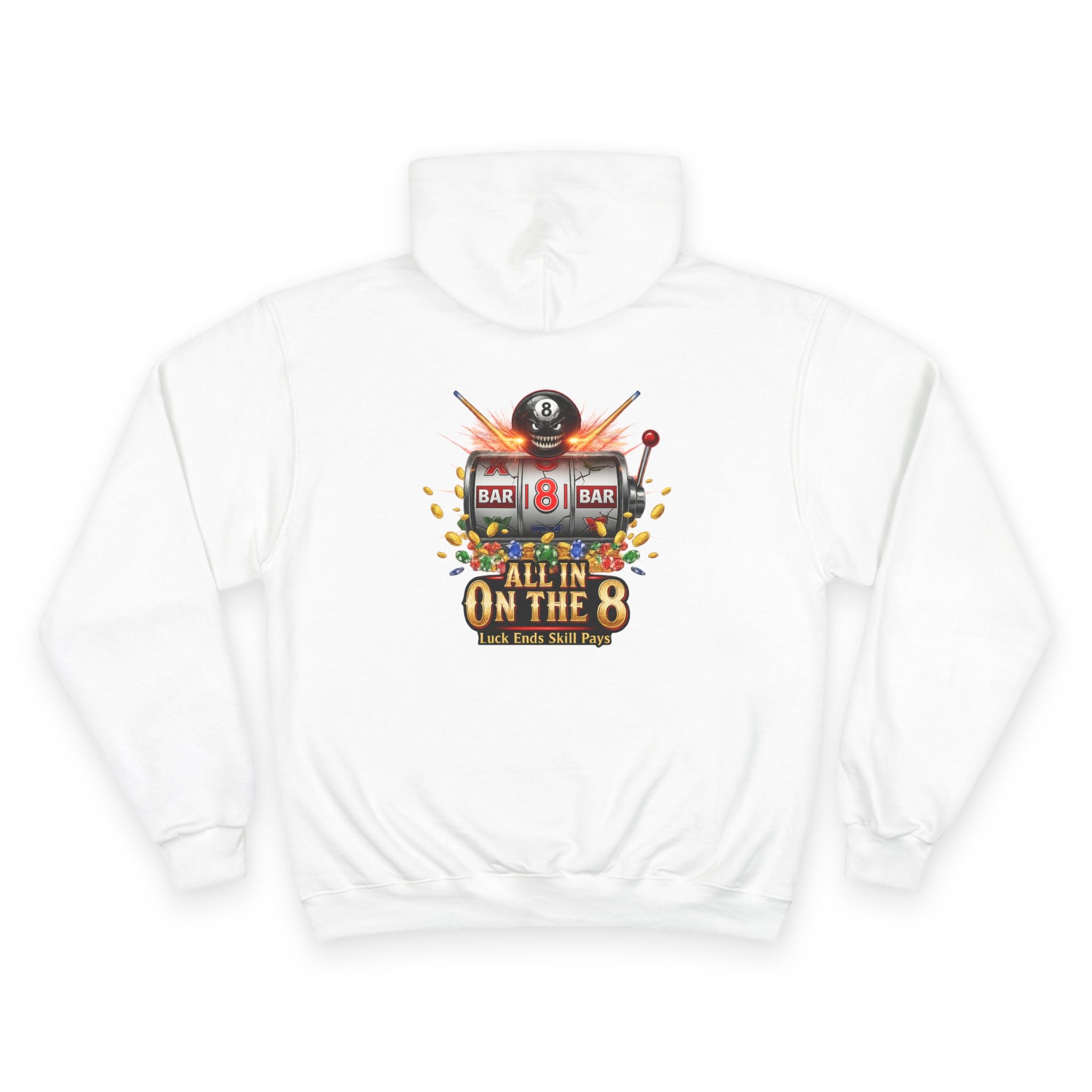 All In On The 8 Casino Billiards Mashup Champion Hoodie