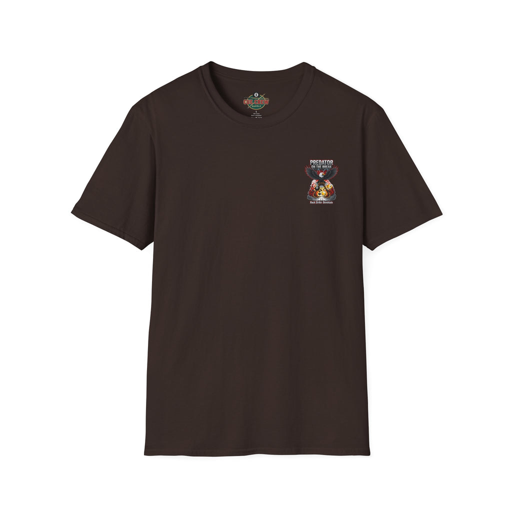 Predator on the Break Billiards T-Shirt | Eagle Pool Player Graphic Tee | Rack Strike Dominate | Front & Back Print