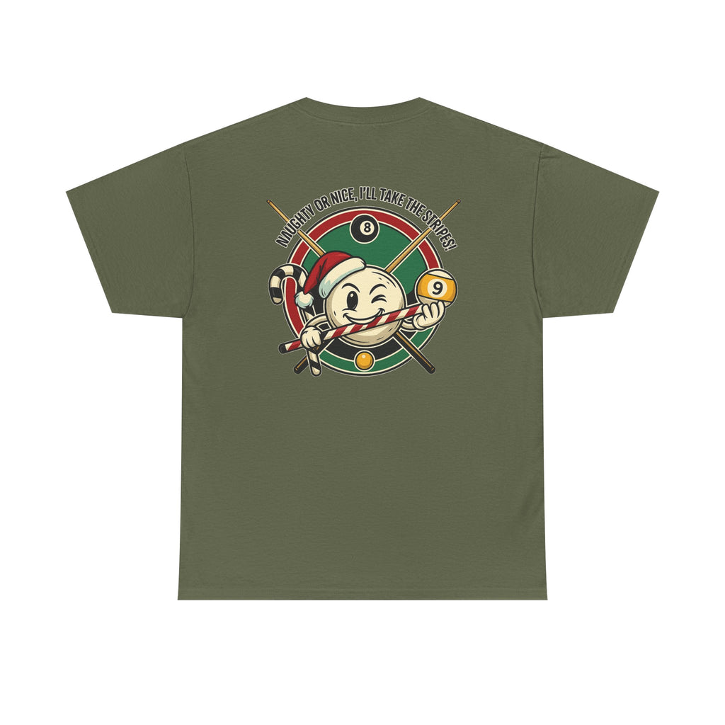 Naughty Or Nice, I'll Take The Stripes Gildan Billiards Tee
