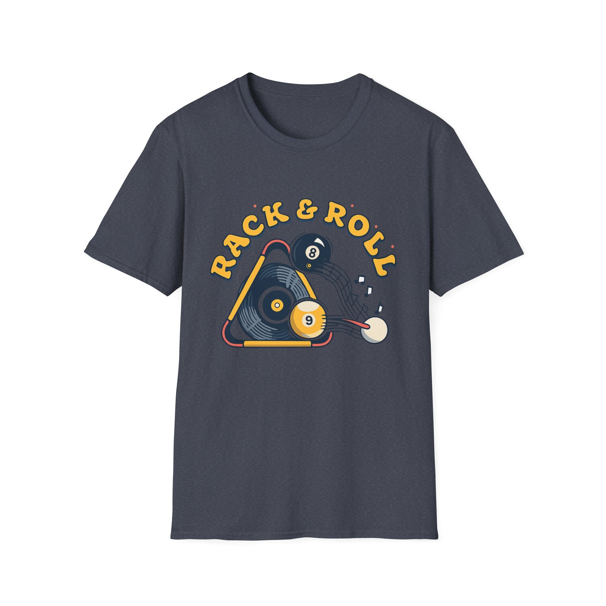 Rack & Roll Billiards Vintage Pool Ball Music Core Line Gildan Tee