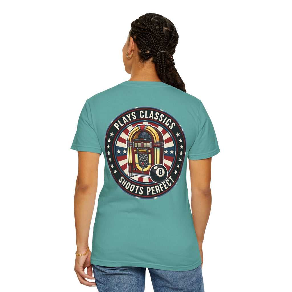 Plays Classics, Shoots Perfect Classic Jukebox Billiards Comfort Colors Tee