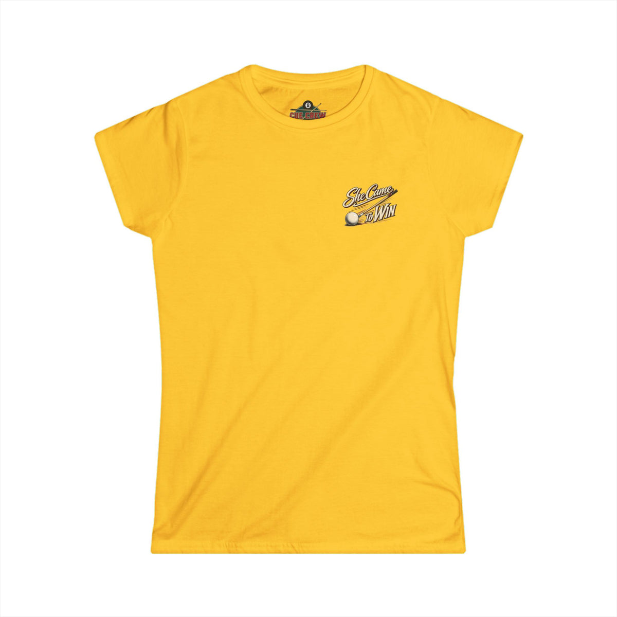 She Came To Win Women’s Billiards T-Shirt – Front & Back Pool Tee