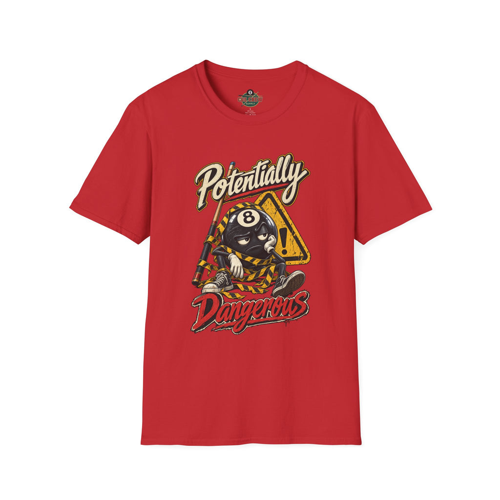 Potentially Dangerous – Funny 8-Ball Billiards T-Shirt – Pool Player Tee