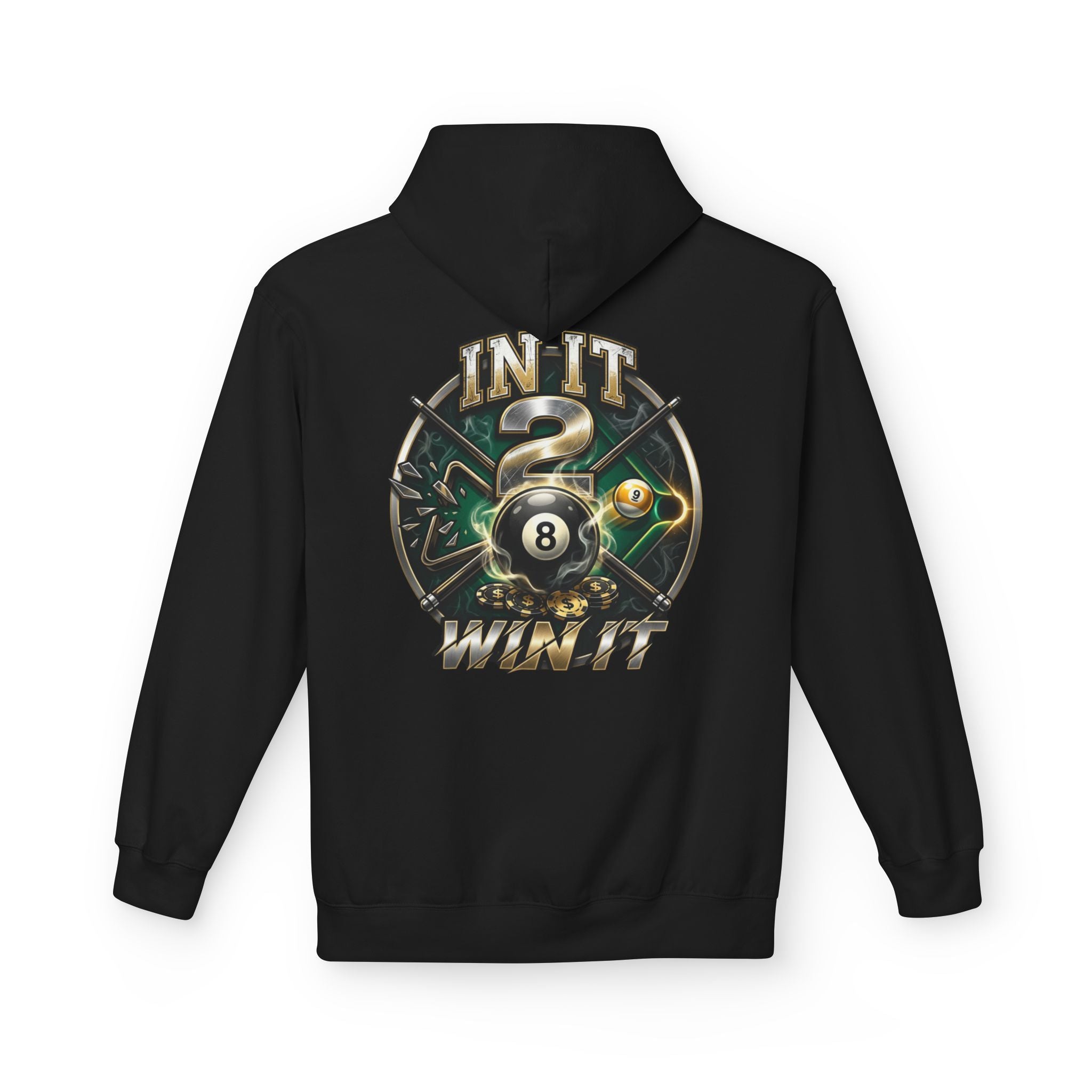 In It 2 Win It Pool Player Hoodie | Lucky 8 Ball & 9 Ball Billiards Graphic Hoodie | Cue Crew Supply