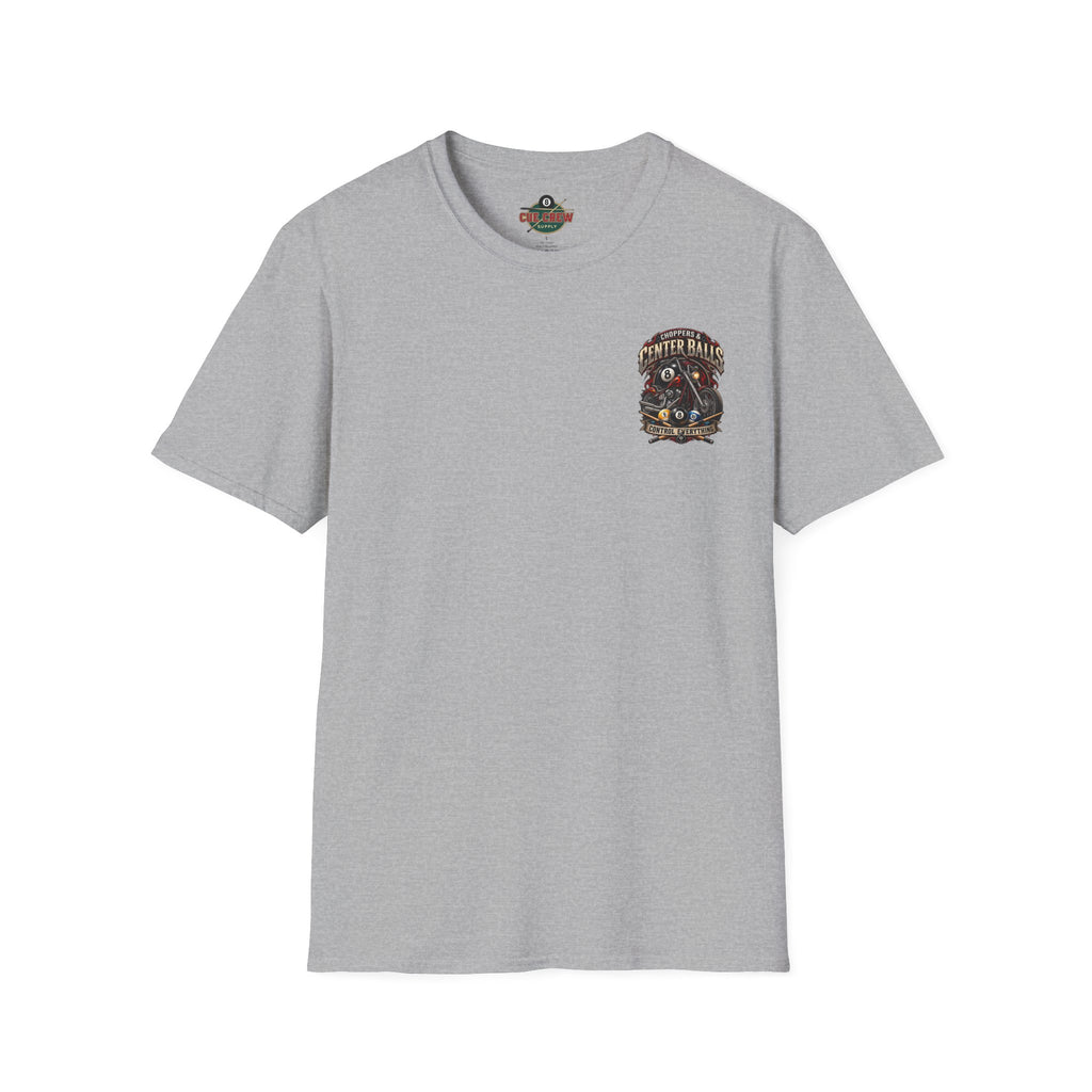 Choppers & Center Balls Billiards Motorcycle T-Shirt