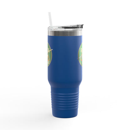 Rack & Roll Billiards Pool Cue Logo 40oz Insulated Travel Mug