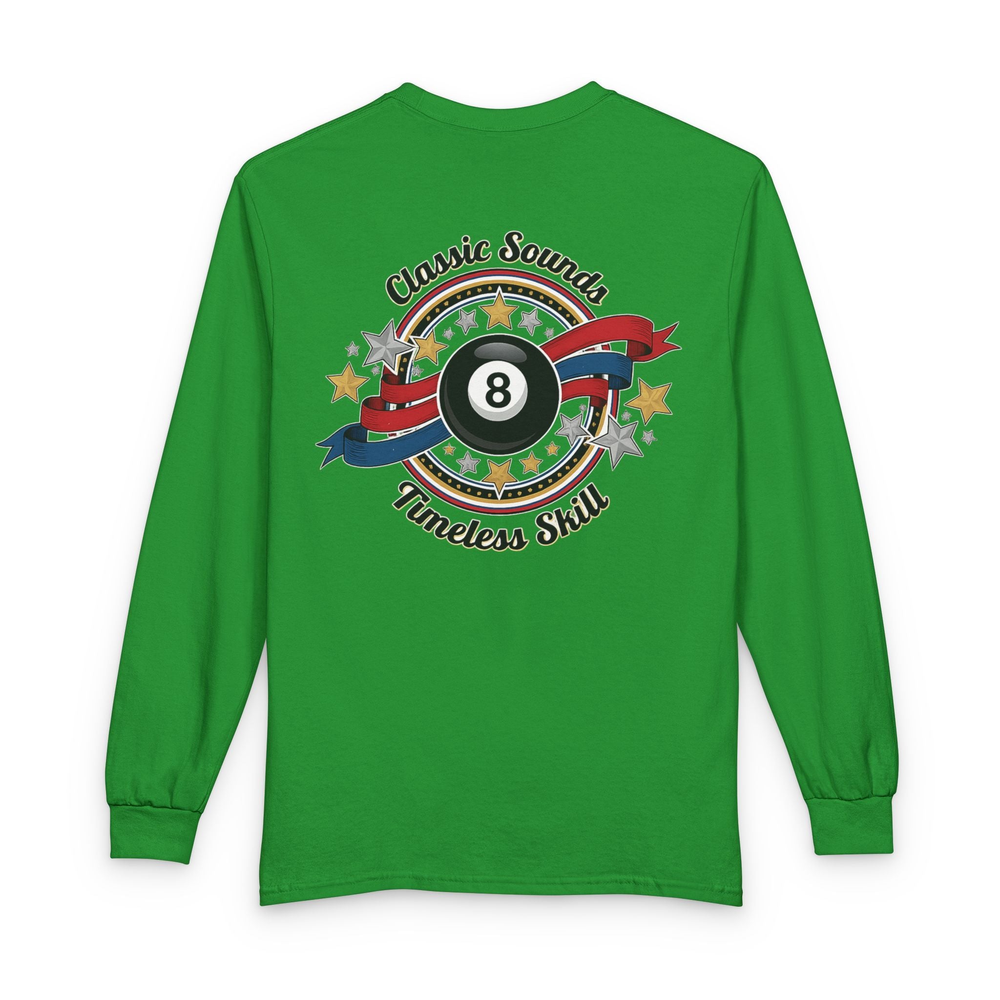 8-Ball Classic Sounds Billiards Gildan Long Sleeve Tee