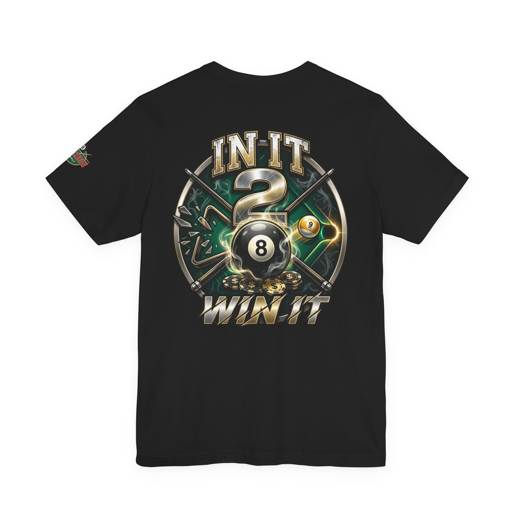 In It 2 Win It Pool Player T-Shirt | Lucky 8 Ball & 9 Ball Billiards Graphic Tee | Cue Crew Supply