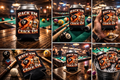 Rack 'Em & Crack 'Em Billiards Player Koozie - 12oz Can Cooler (Quantity Options Available)