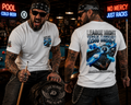League Night Zero Mercy Pool Player T-Shirt | Funny Billiards League Tee | Front & Back Graphic | Cue Crew Supply
