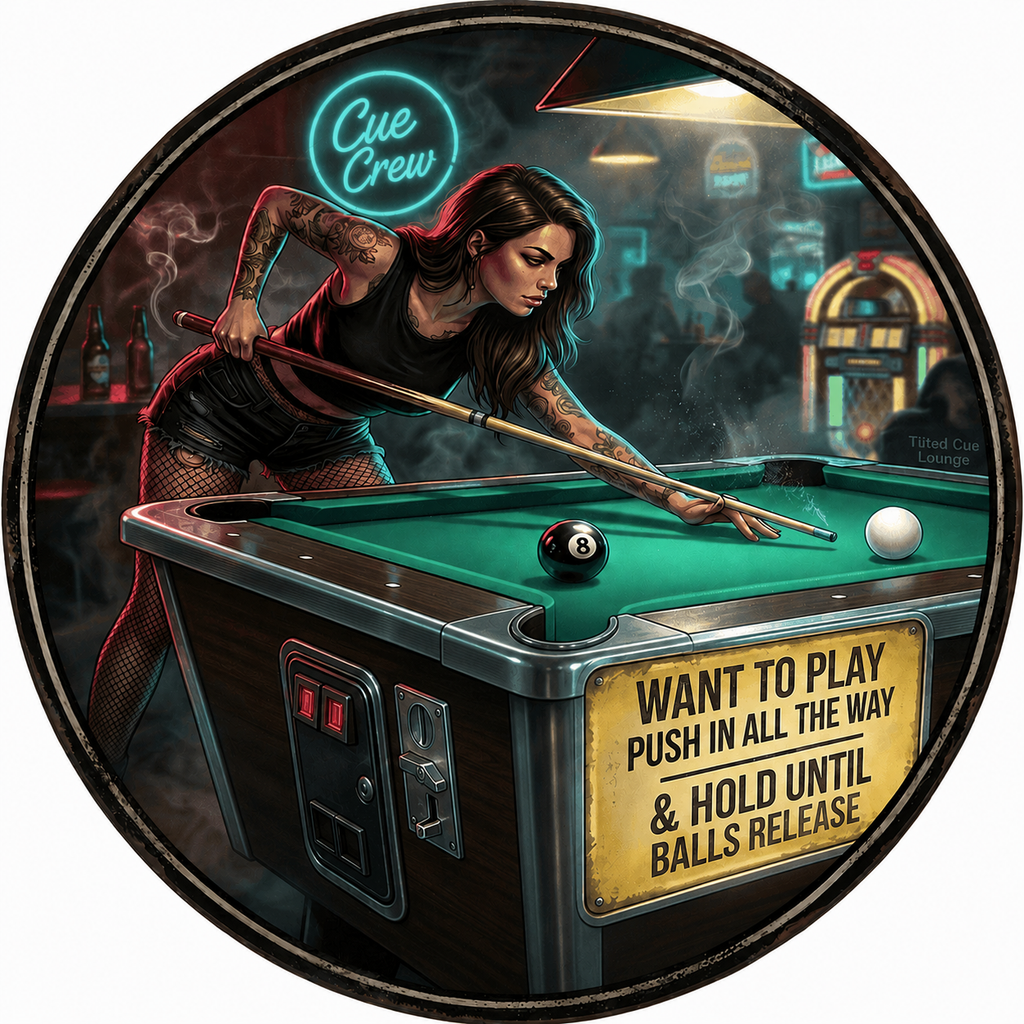 Push In All The Way Pool Player T-Shirt | Retro Arcade Billiards Graphic Tee | Cue Crew Supply