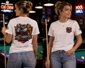 Full Throttle Break Billiards T-Shirt | Racing-Inspired Pool Player Graphic Tee | Cue Crew Supply
