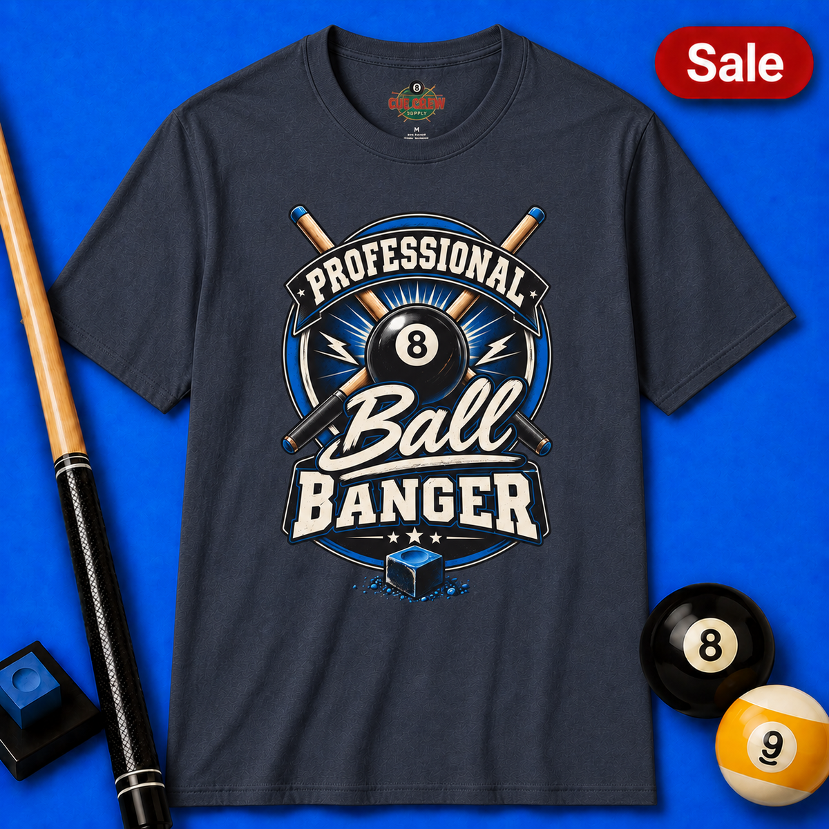 Professional Ball Banger – Funny Billiards T-Shirt – Pool Player Tee