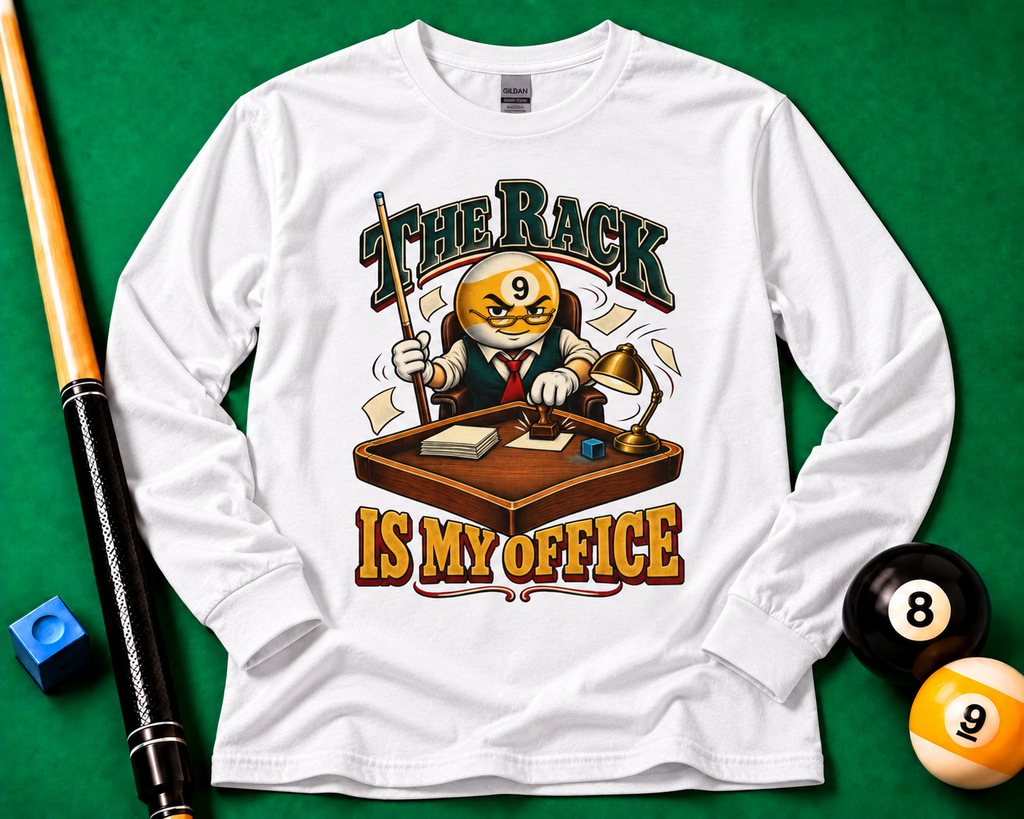 The Rack Is My Office – Billiards Long Sleeve T-Shirt – CCS-ELST-002