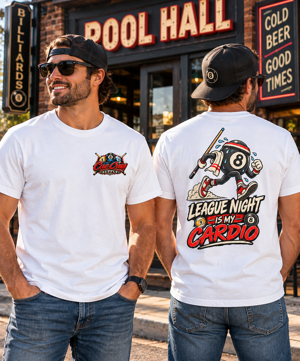 League Night Is My Cardio Pool Player T-Shirt | Classic Series CCS-CST-016