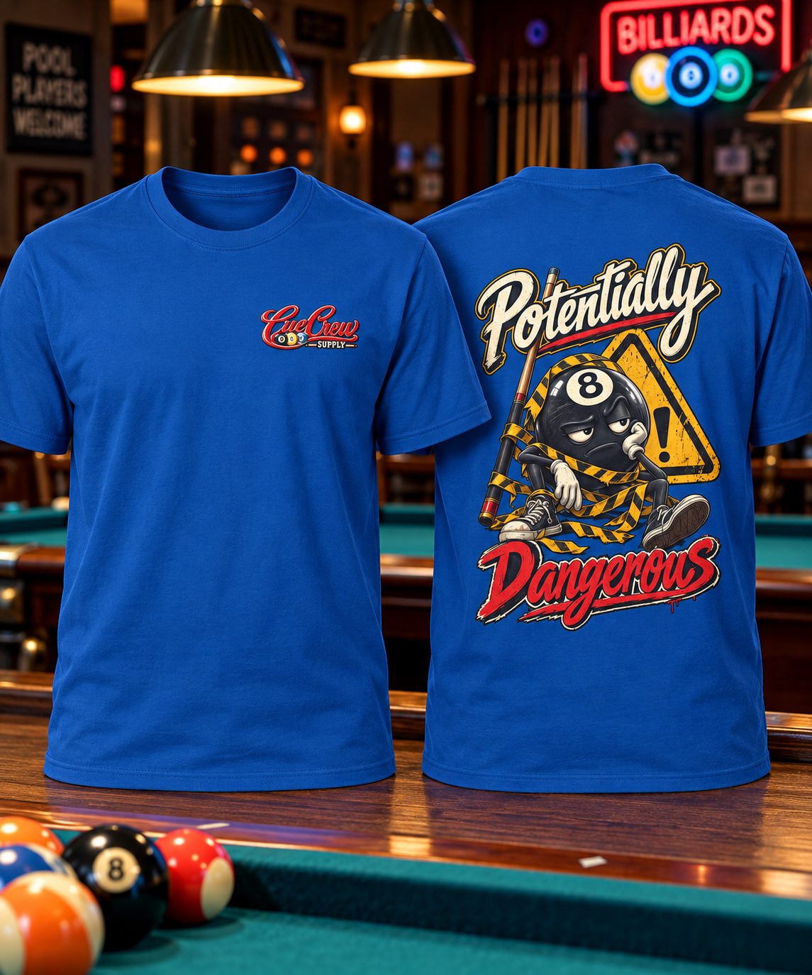 Potentially Dangerous Pool Player T-Shirt | Classic Series CCS-CST-022