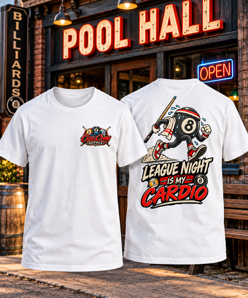League Night Is My Cardio Pool Player T-Shirt | Classic Series CCS-CST-016