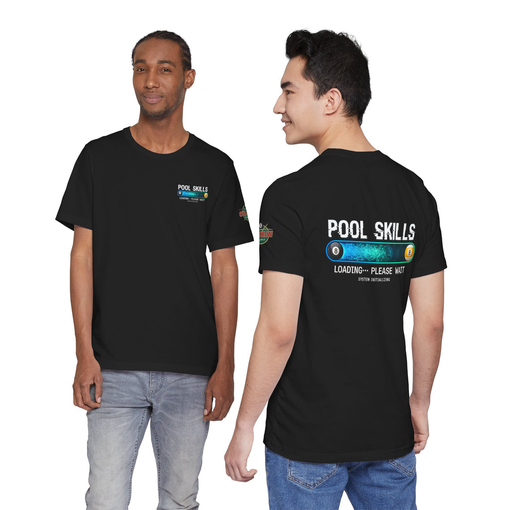 Pool Skills Loading... Please Wait Billiards T-Shirt | Funny Gamer-Inspired Pool Player Tee | Cue Crew Supply